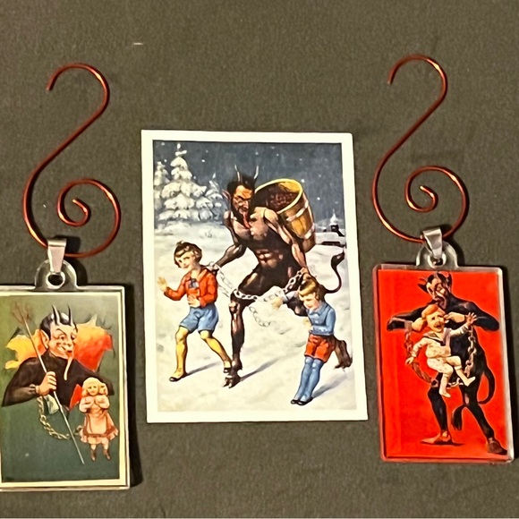 Krampus Ornament Gift Set - Krampusnacht Holiday Decor Collectible Gift Bundle - Picture 2 of 8